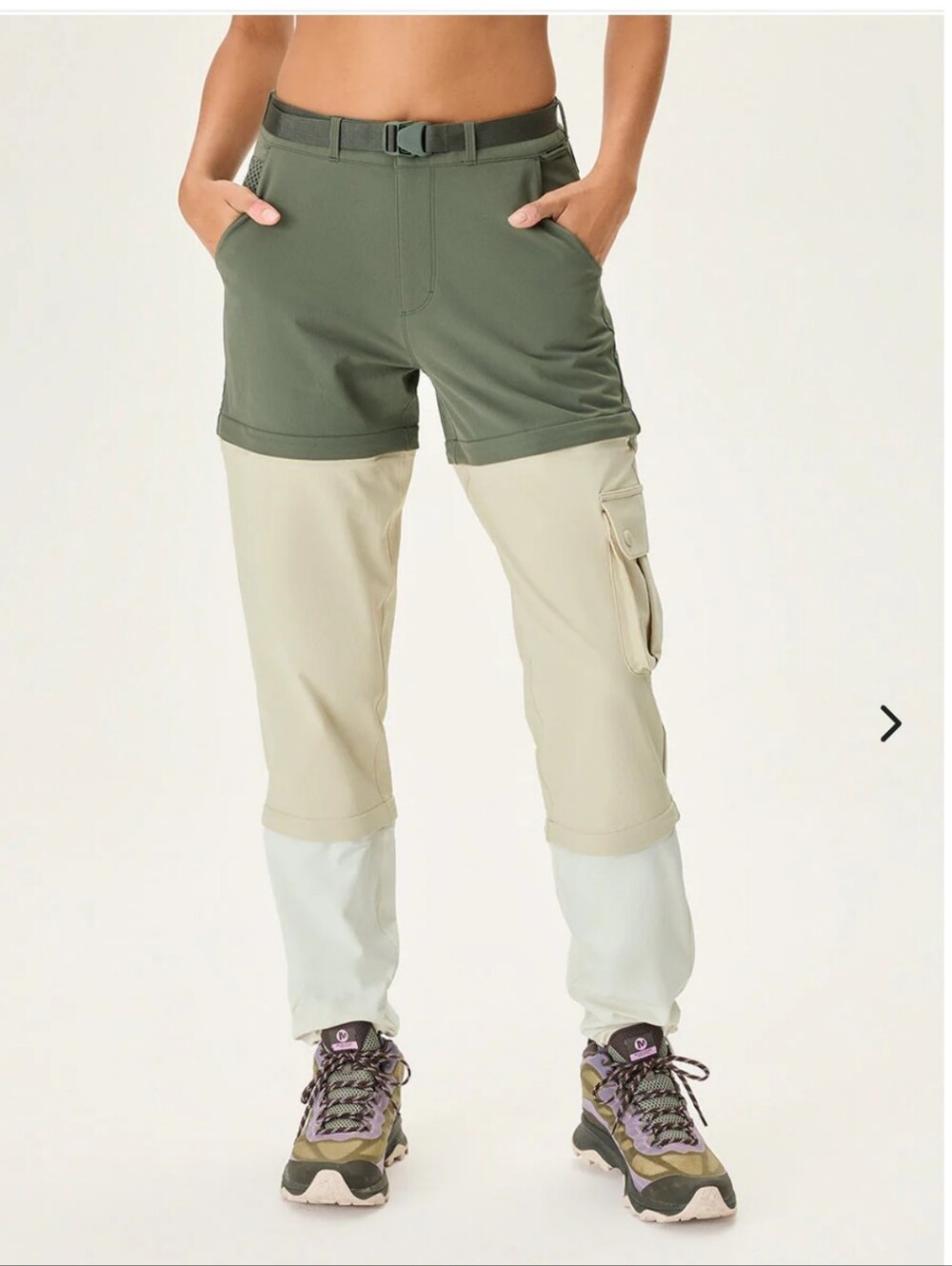 NWT Outdoor Voices Zip-Off RecTrek Pants S